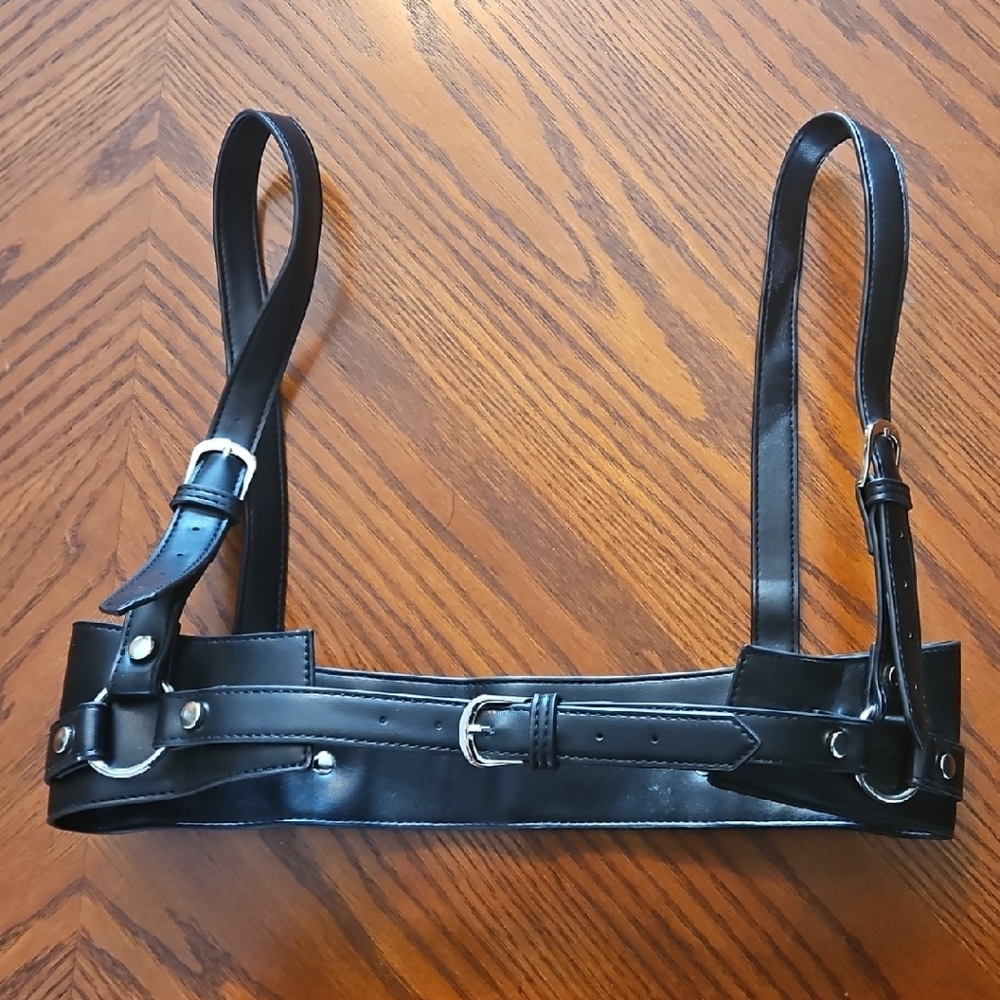 Disturbia Maeve Black Harness Belt